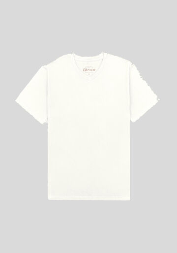 Camiseta Masculina Básica em Viscose, BRANCO OFF WHITE, large.
