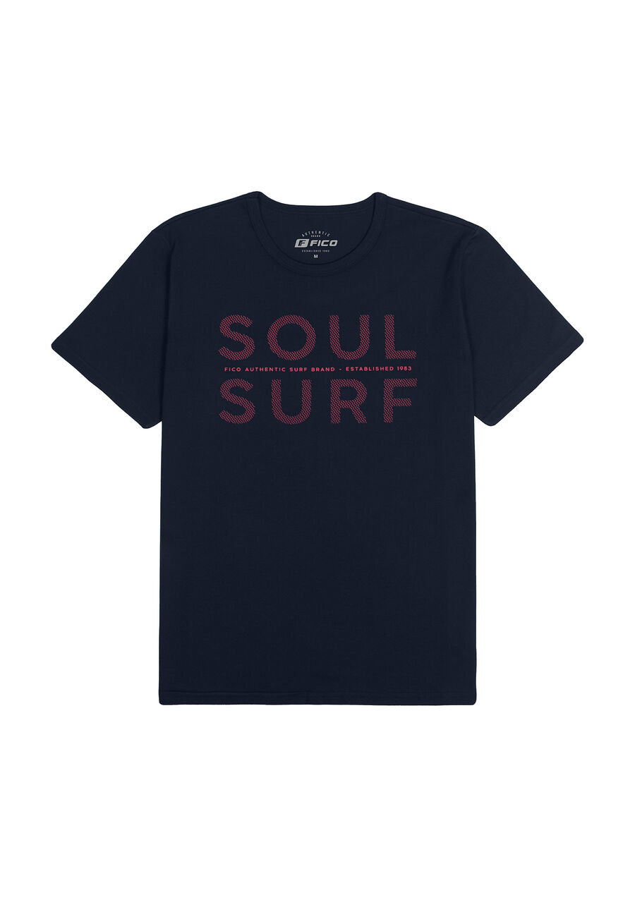 Camiseta Masculina em Malha com Estampa Surf Soul, MARINHO IMPERIO, large.