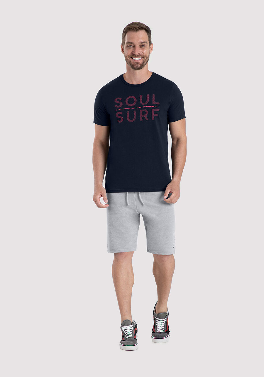 Camiseta Masculina em Malha com Estampa Surf Soul, MARINHO IMPERIO, large.