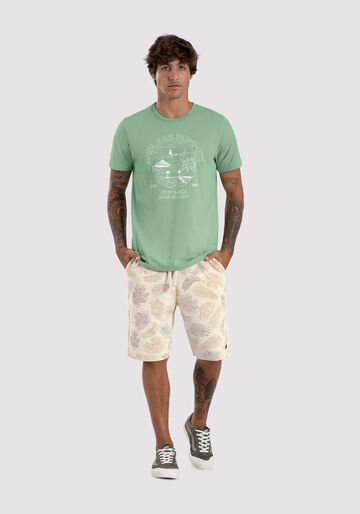 Camiseta Masculina em Malha com Estampa Costa Rica, VERDE GEMSTONE, large.