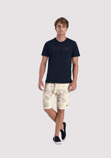 Camiseta Juvenil em Malha com Detalhe Estampado, MARINHO IMPERIO, large.