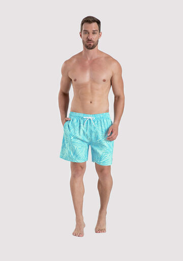 Shorts Masculino em Tecido Plano Estampado, VERDE WINDSURF, large.