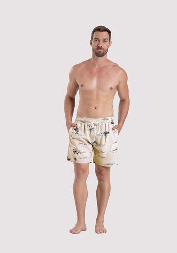 Shorts Masculino Estampado Com Bolsos, BRANCO OFF WHITE, large.